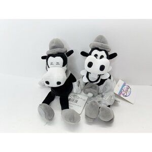 Vintage Disney Store Horace Horsecollar & Clarabelle Bean Bag Plush Set With Tag